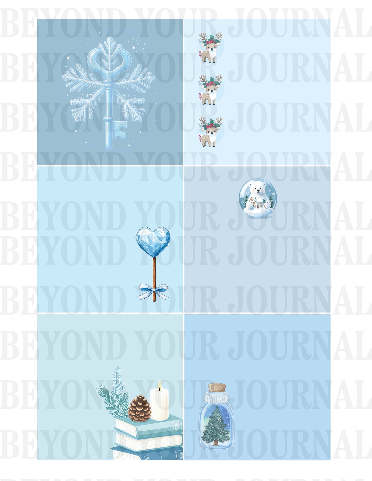 Arctic Whimsy Notes: Printable Sticky Notes Set π