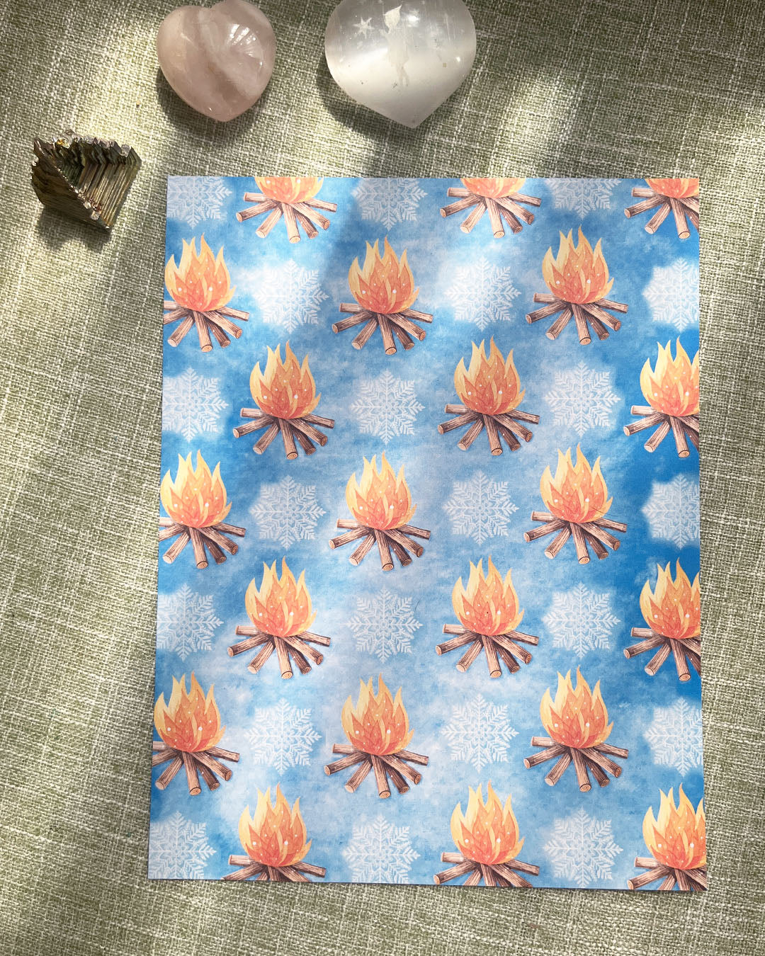 Frost & Flame: Cozy Winter Printable Paper ❄️