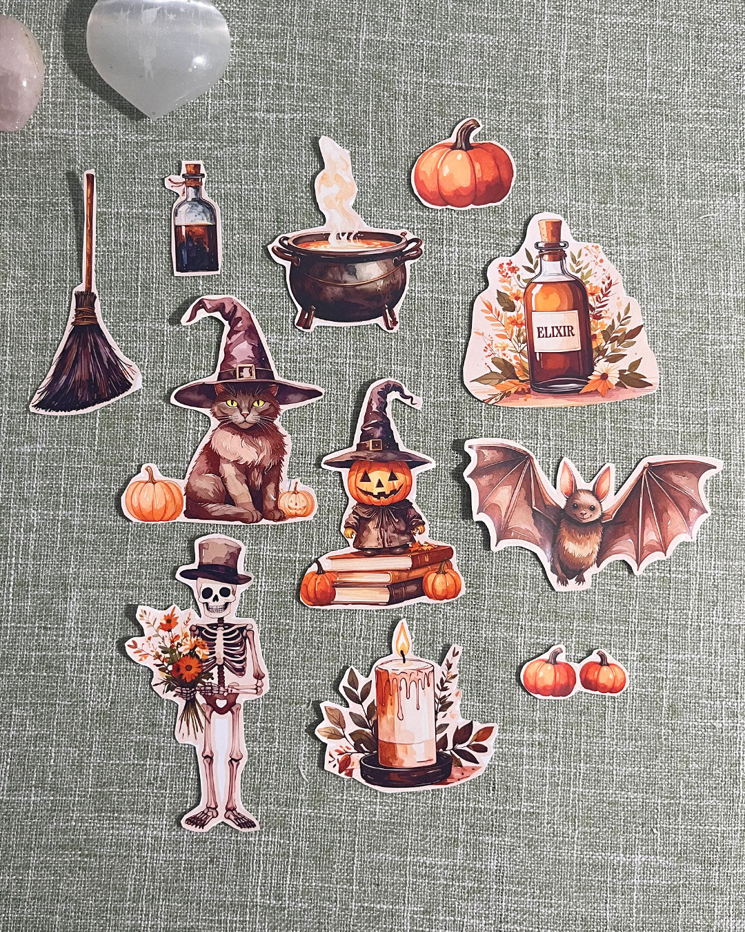 Enchanted Frights: Spooky Printable Sticker Set 🕯️