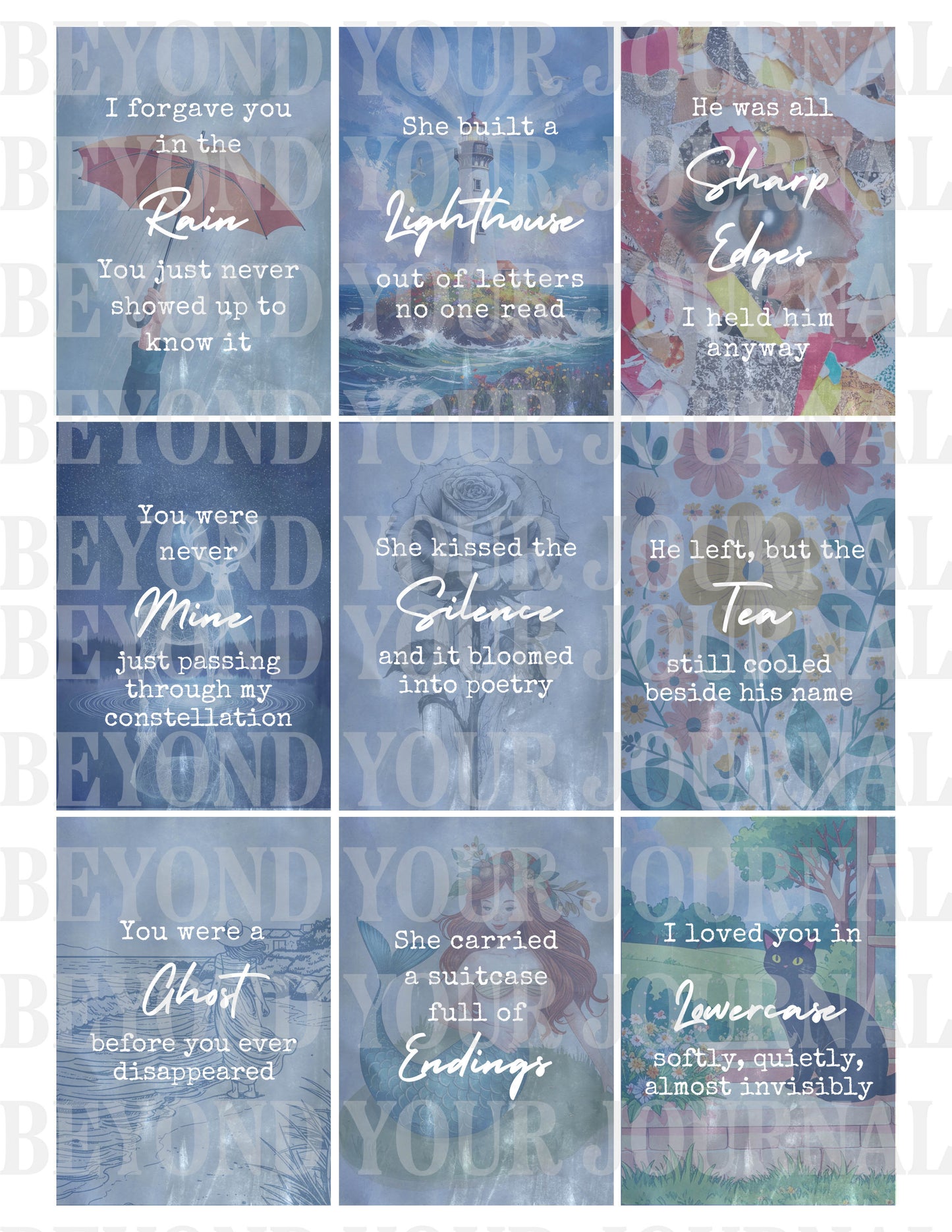 Whispers & Wishes: Printable Poetic Quote Cards π