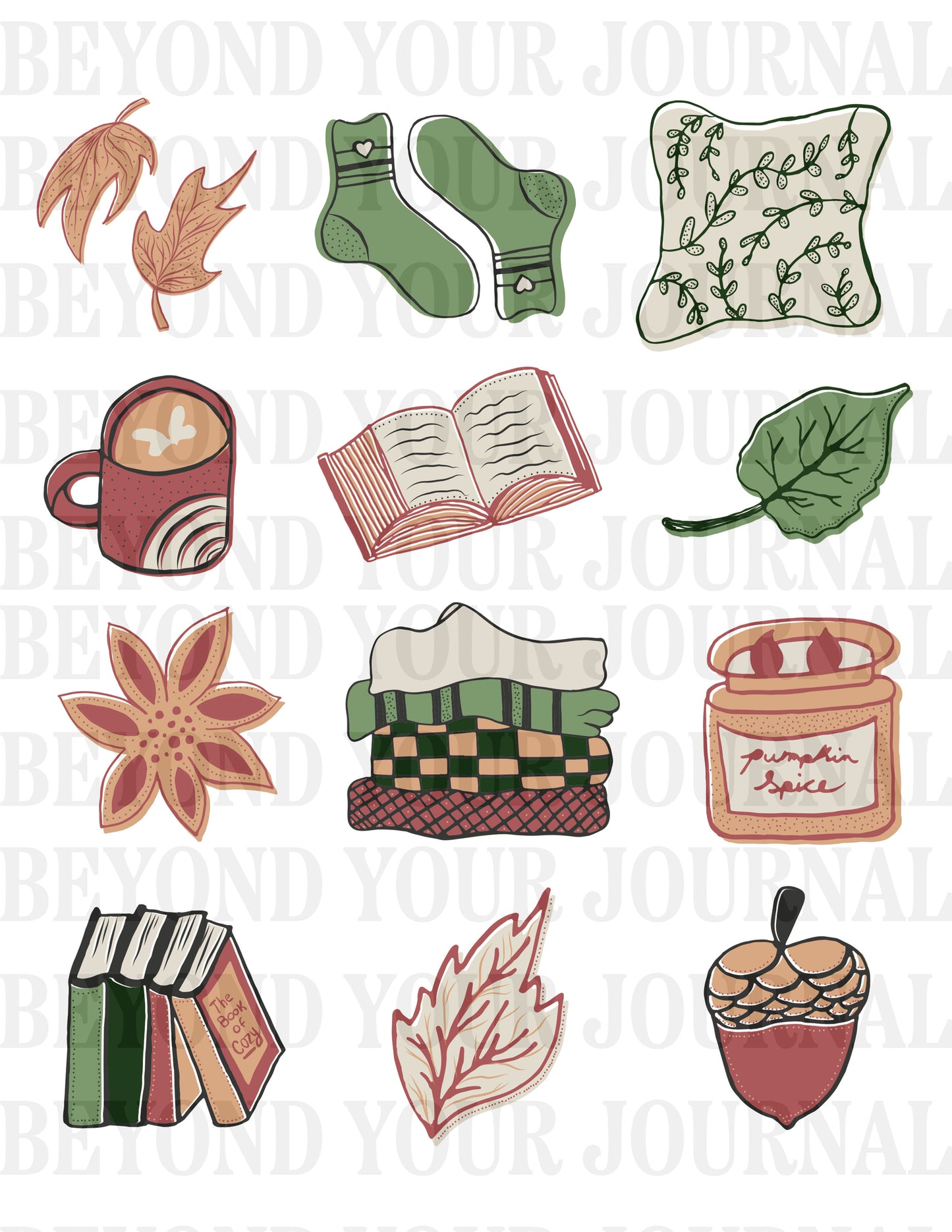 My Cozy Corner: Printable Autumn Sticker Set π