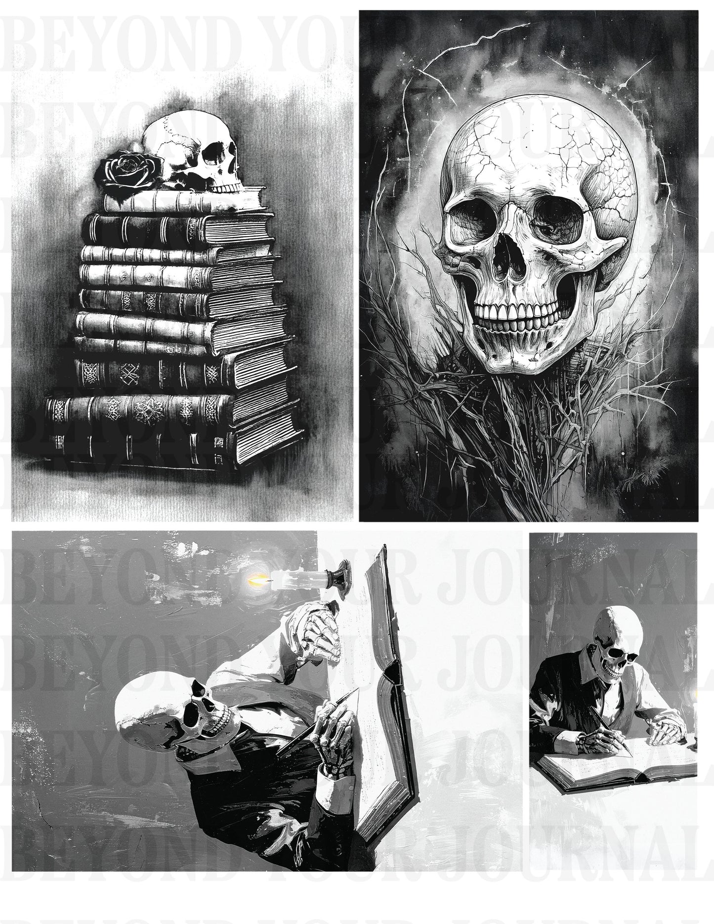 Macabre Musings: Spooky Printable Art Set 🕯️