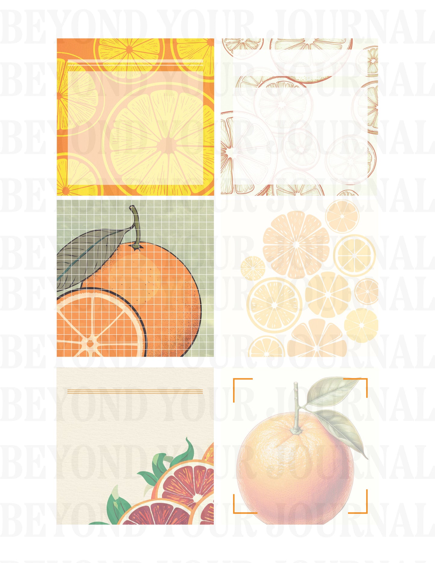 Citrus Notes: Printable Orange Notes π