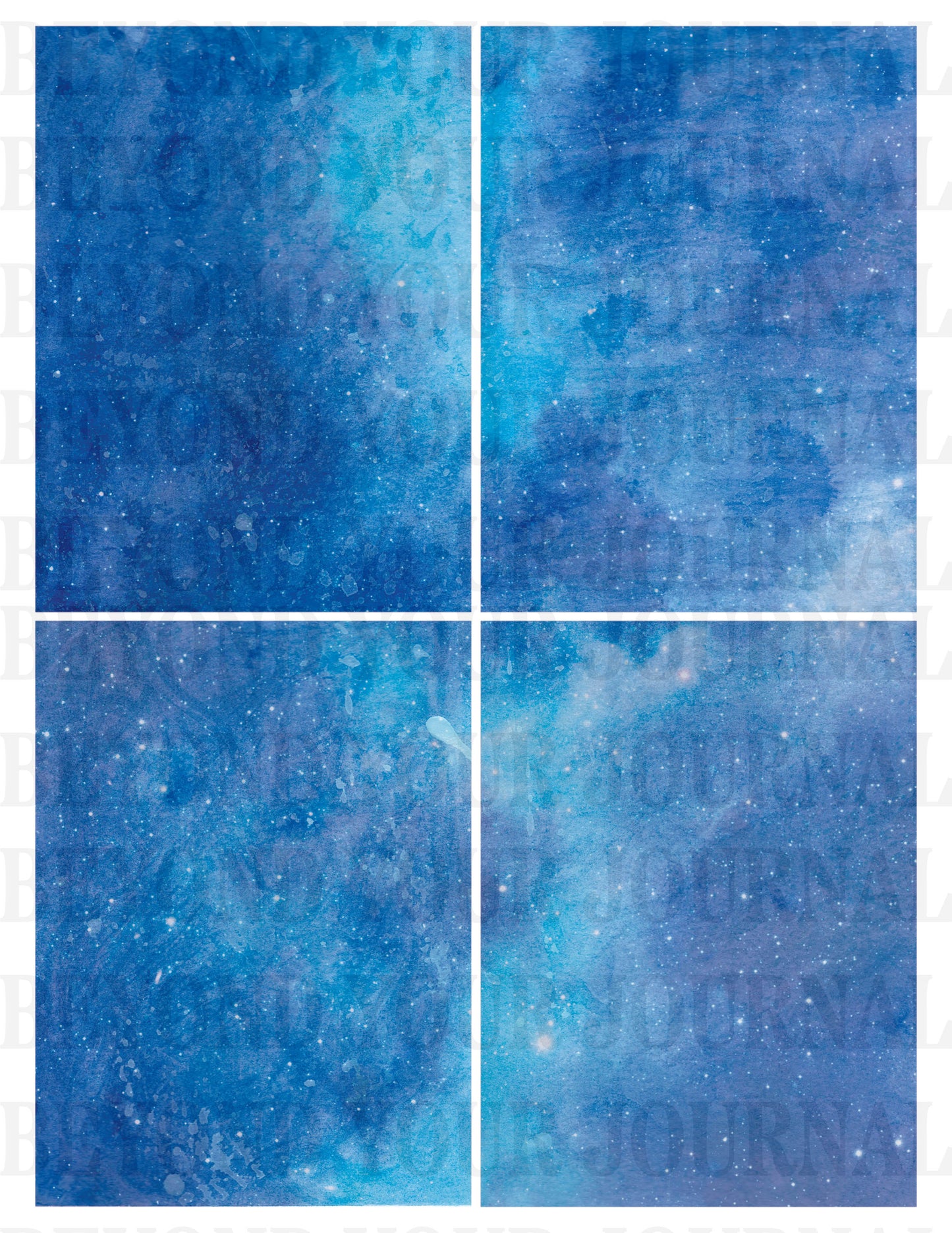 Blue Galaxy Printable Papers β¨