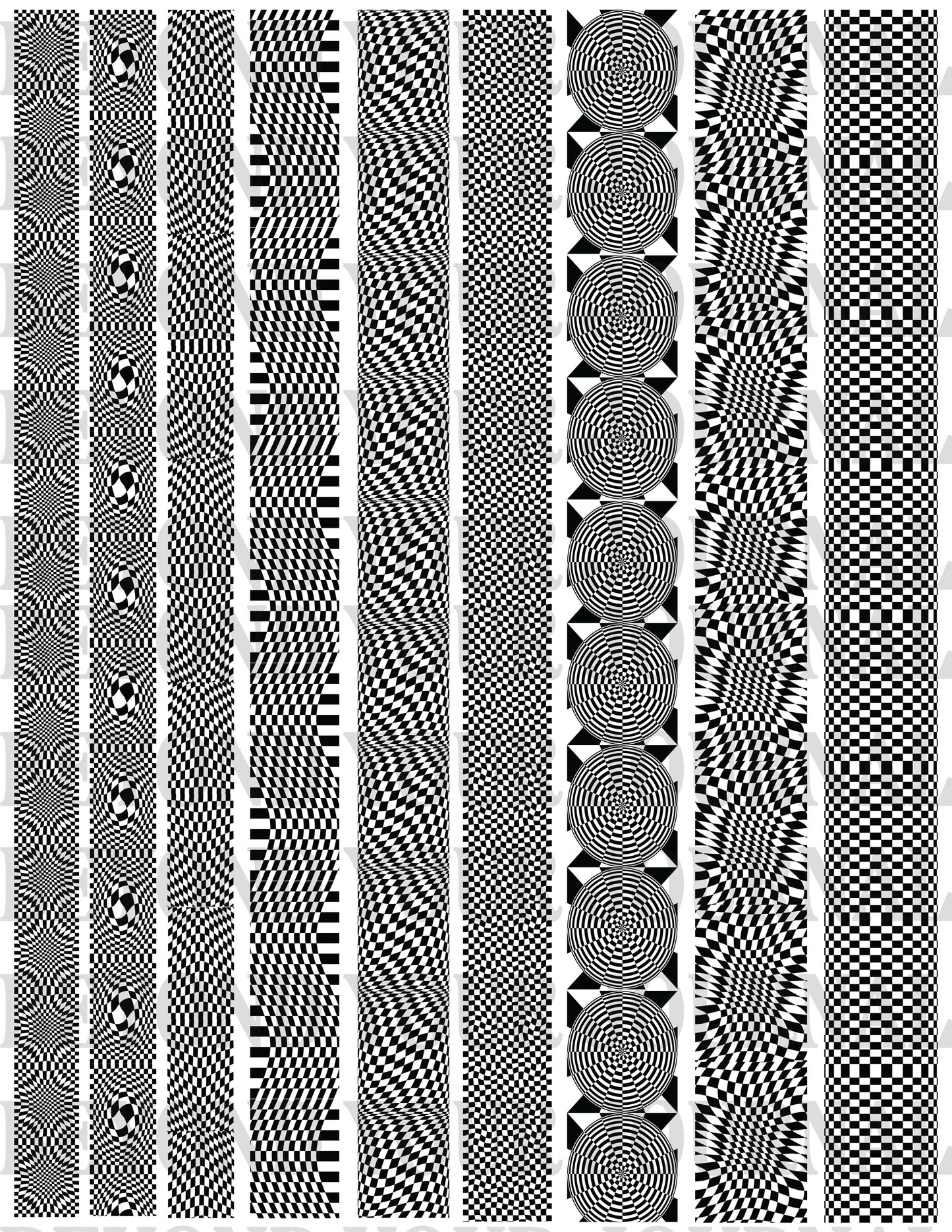 Checkerboard Vibes: Printable Washi Tape Set π