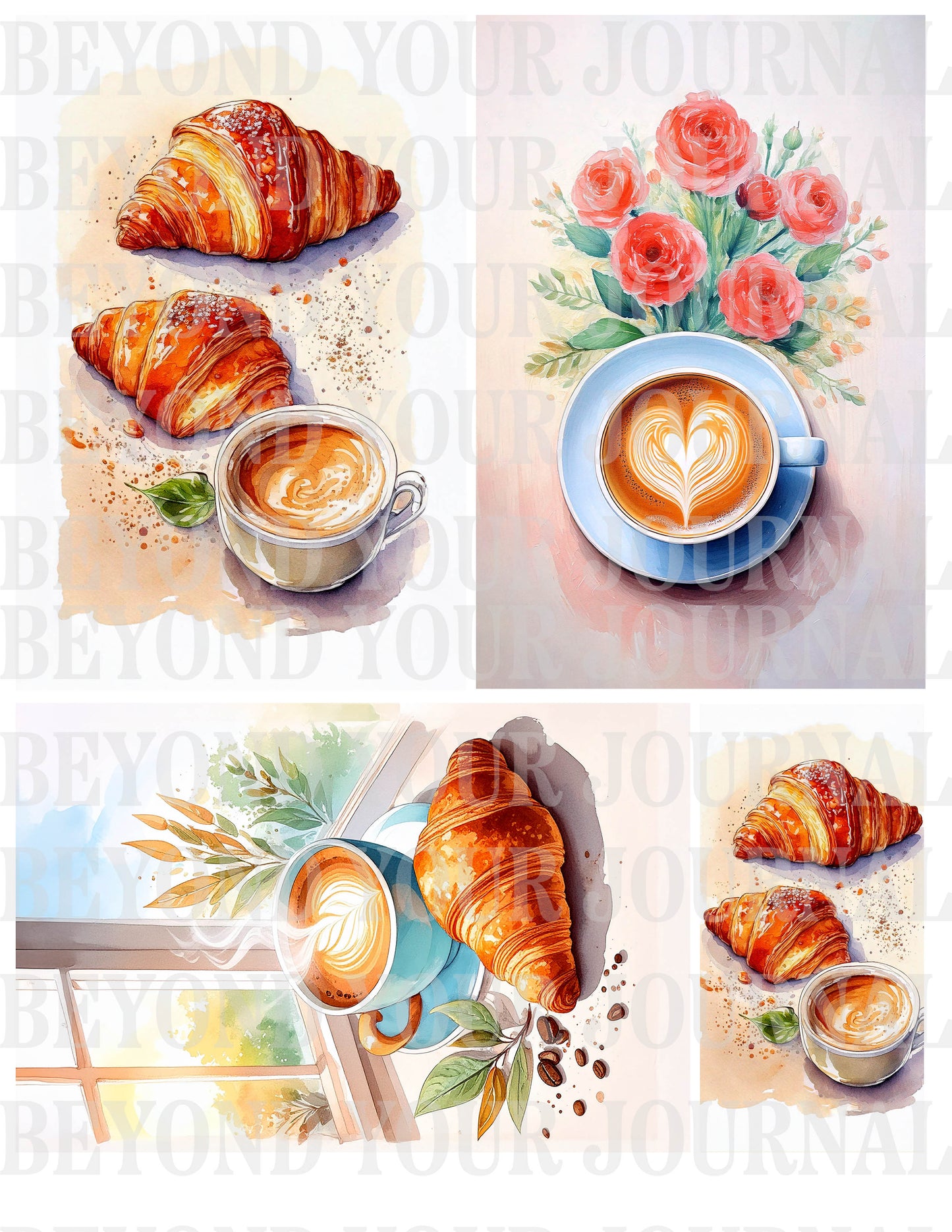 Morning Muse: Printable Coffee & Croissant Art Page 🥐