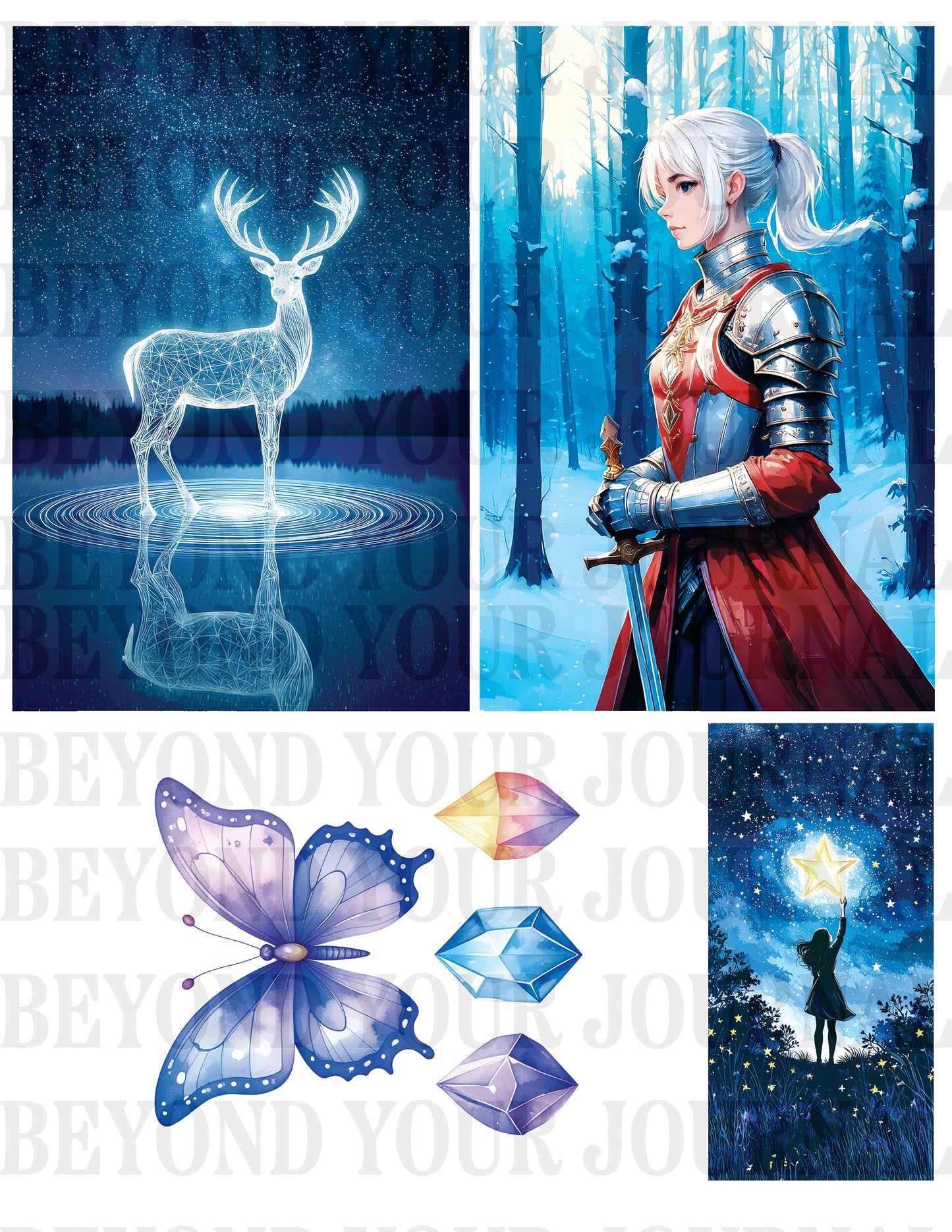 Starlit Winter Printable Postcards❄️✨