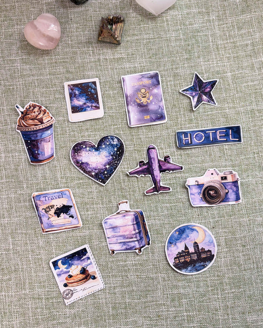 Cosmic Transit Printable Sticker Sheet