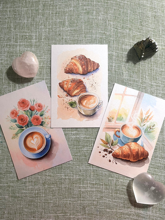 Morning Muse: Printable Coffee & Croissant Art Page 🥐
