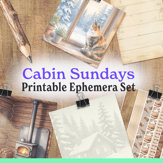(Set) Cabin Sundays: Printable Ephemera Set