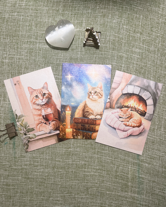 Purrfectly Cozy Printable Cat Postcards🐾