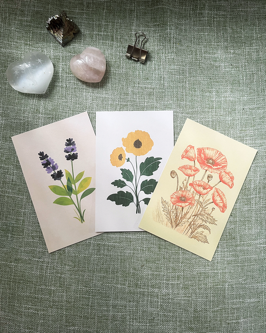 Floral Keepsakes: Printable Postcard Set 🌸