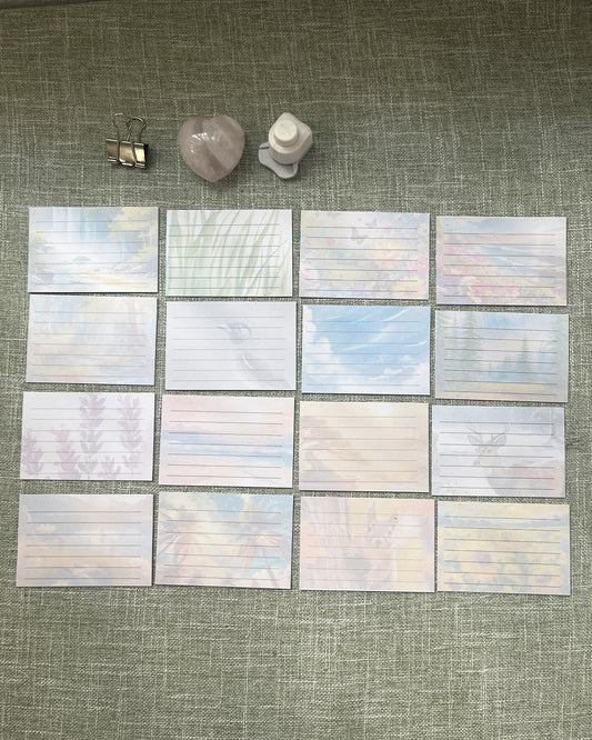 Nature’s Whispers: Printable Lined Journal Cards 🌿