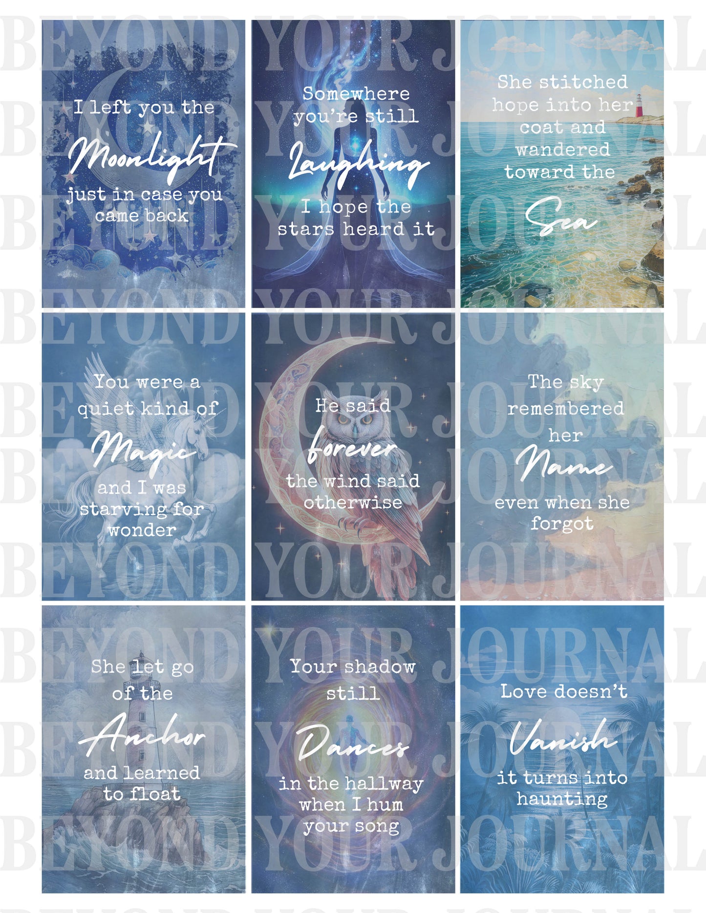 Whispers & Wishes: Printable Poetic Quote Cards 🌙