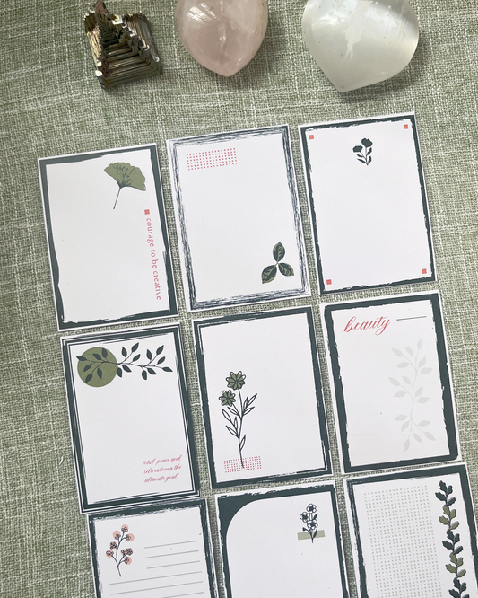 Botanical Moments: Printable Journaling Cards 🌸