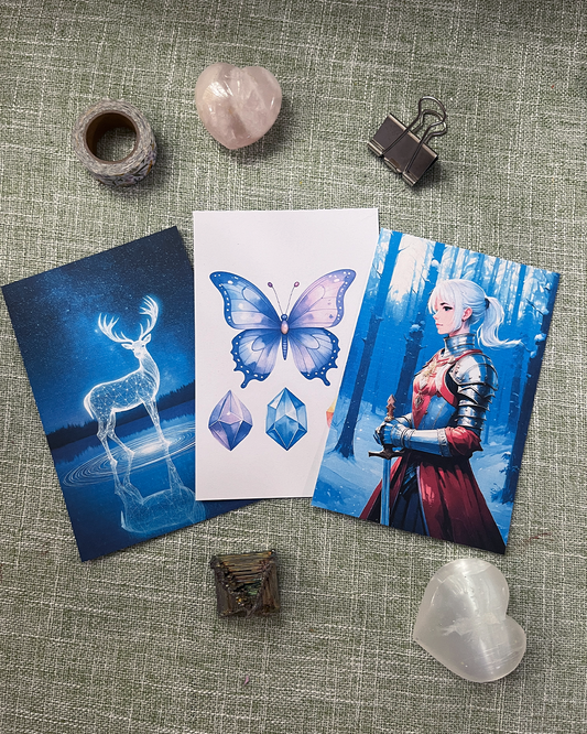 Starlit Winter Printable Postcards❄️✨