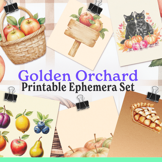 (Set) Golden Orchard: Printable Ephemera Set