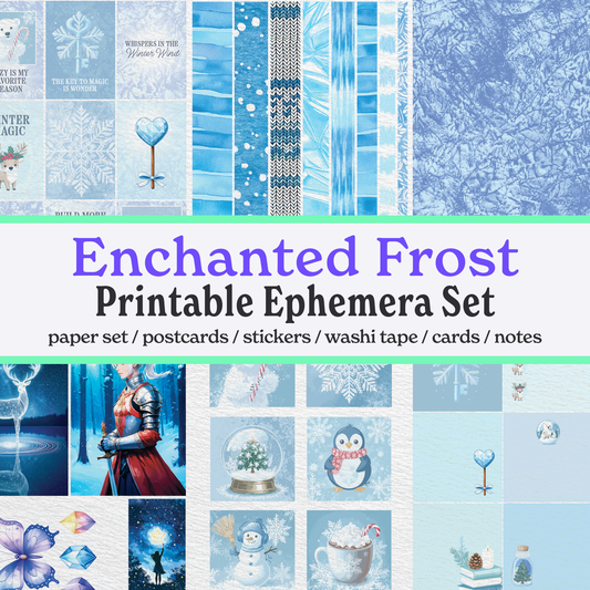 (Set) Enchanted Frost: Printable Ephemera Set ❄️