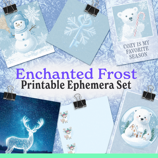 (Set) Enchanted Frost: Printable Ephemera Set ❄️